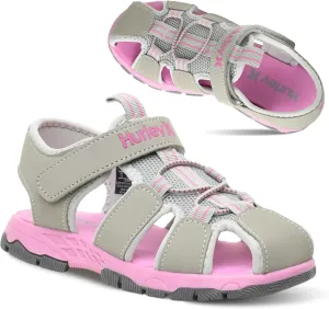Hurley Kid's Deck Water Sandals, Sports and Beach Sandals for Boys and Girls, Lightweight Semi Closed Toe Sandals with Adjustable Upper - for Outdoors, Water Play and Pool