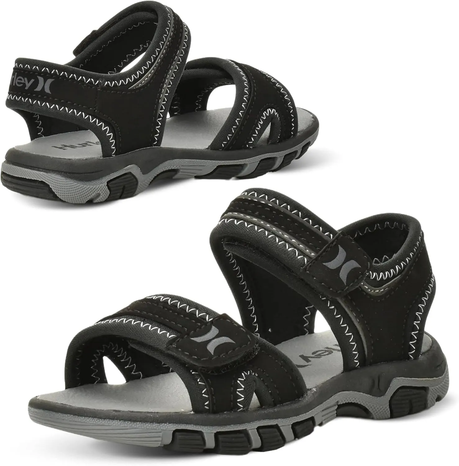 Hurley Loni Toddler Water Shoes, Beach Essentials, Girls and Boys Open Toe Sandals, Lightweight, Breathable and Two Adjustable Straps