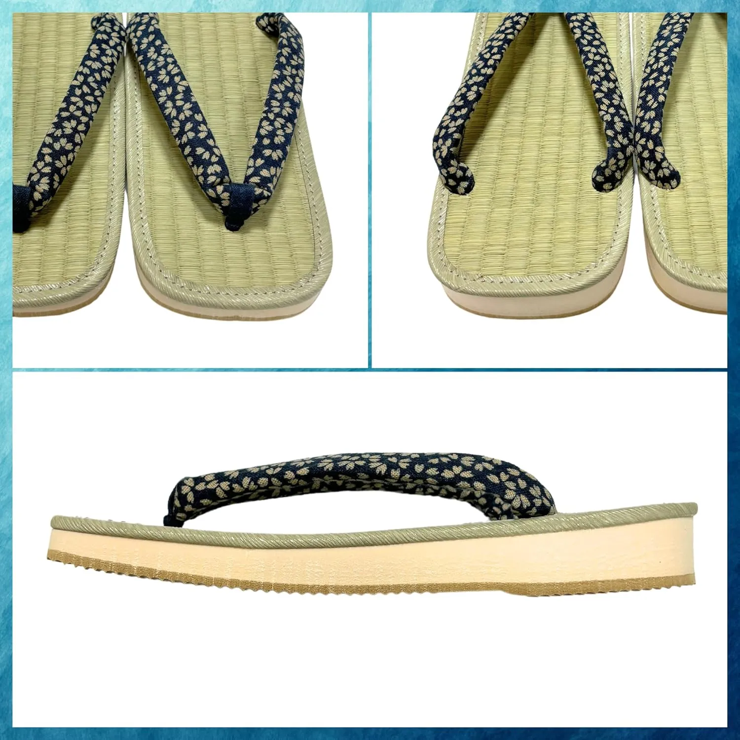 Japanese Sandal Rush Sponge sole Sandal thong Up to oversize men's