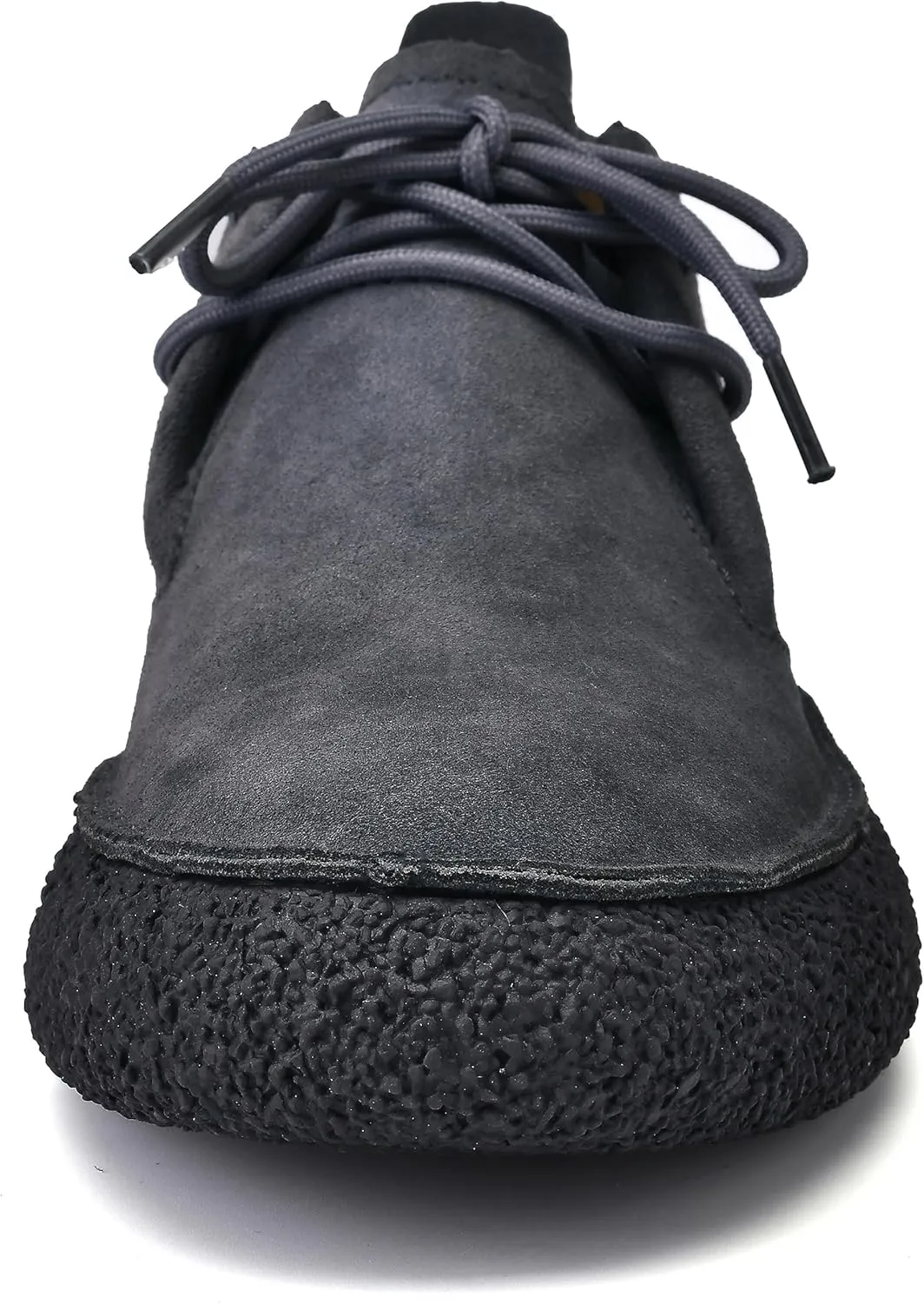 JIONS Mens Ankle Desert Chukka Boots Lace Up Suede Leather Shoes Round Toe Platform Deck Boots