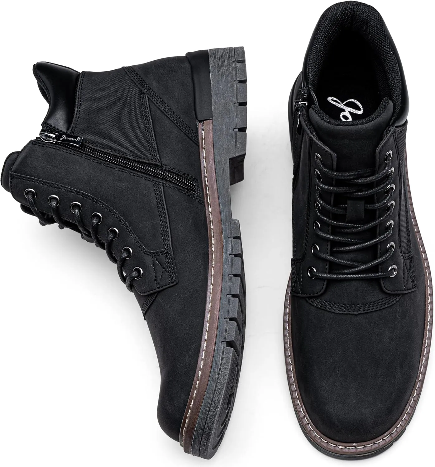 Jousen Mens Boots Fashion Casual Boot Hiking Zipper Chukka Boots for Men