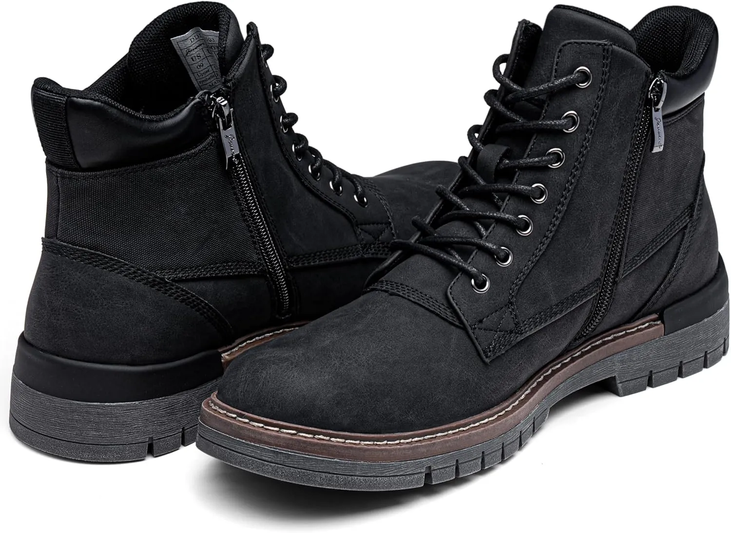 Jousen Mens Boots Fashion Casual Boot Hiking Zipper Chukka Boots for Men