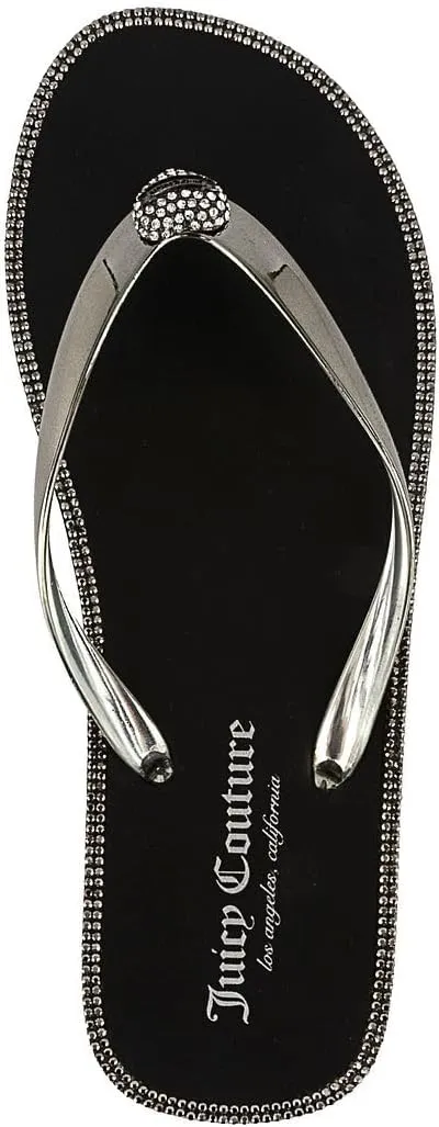 Juicy Couture Women's Flip Flops – Lightweight Beach Sandals, Casual Shower & Pool Slides