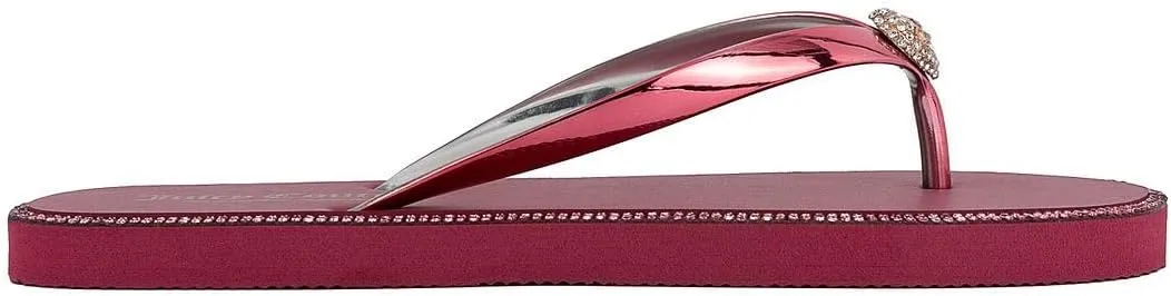 Juicy Couture Women's Flip Flops – Lightweight Beach Sandals, Casual Shower & Pool Slides