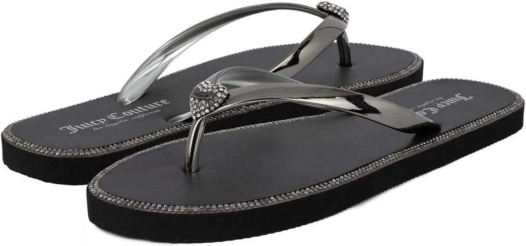Juicy Couture Women's Flip Flops – Lightweight Beach Sandals, Casual Shower & Pool Slides
