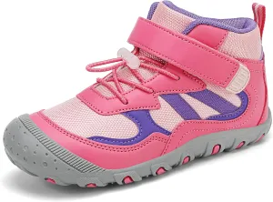 Kids Hiking Boots Boys Girls Outdoor Ankle Boots Anti Collision Hiking Shoes for Toddler/Little Kid/Big Kid