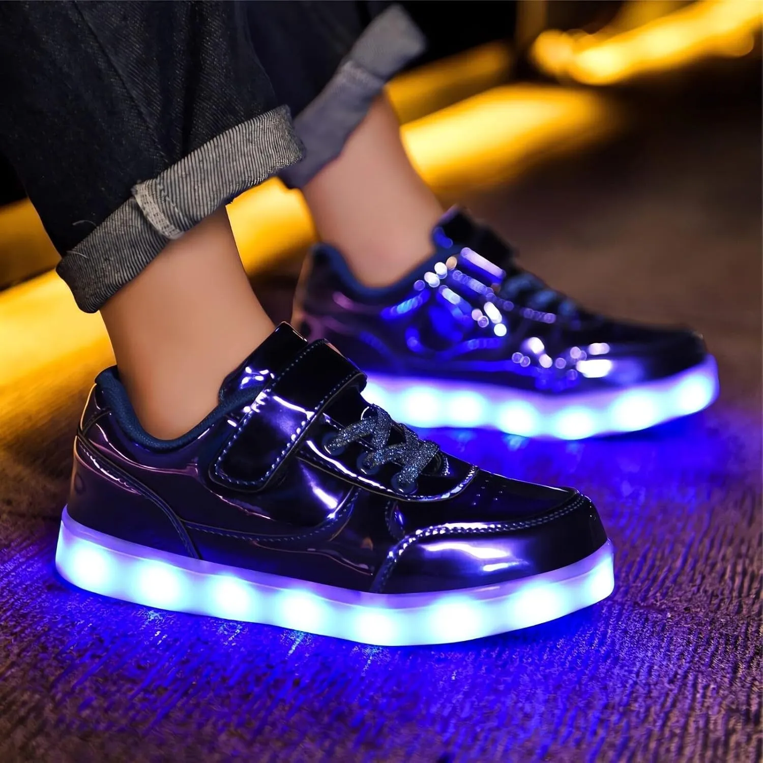 Kids LED Light up Shoes Sneakers Flashing Trainers USB Rechargeable Glowing Luminous for Boys Girls Toddler Child
