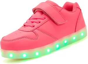 Kids LED Light up Shoes Sneakers Flashing Trainers USB Rechargeable Glowing Luminous for Boys Girls Toddler Child