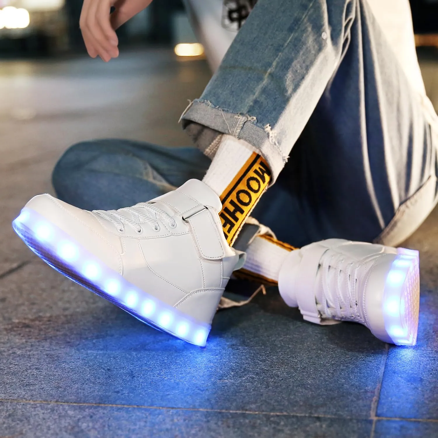 Kids Light up Shoes Led Shoes for Boys Girls USB Charging Flashing Trainers High Top Sneakers
