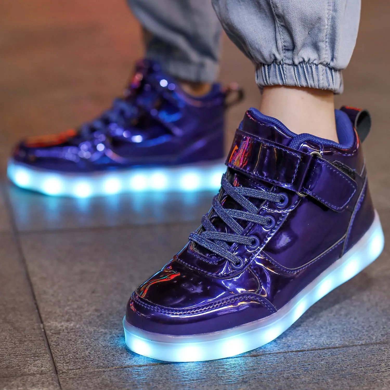 Kids Light up Shoes Led Shoes for Boys Girls USB Charging Flashing Trainers High Top Sneakers