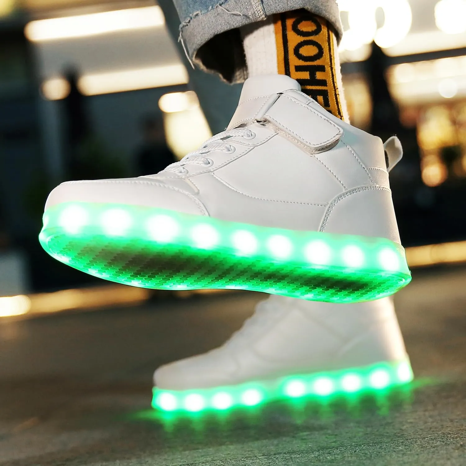 Kids Light up Shoes Led Shoes for Boys Girls USB Charging Flashing Trainers High Top Sneakers