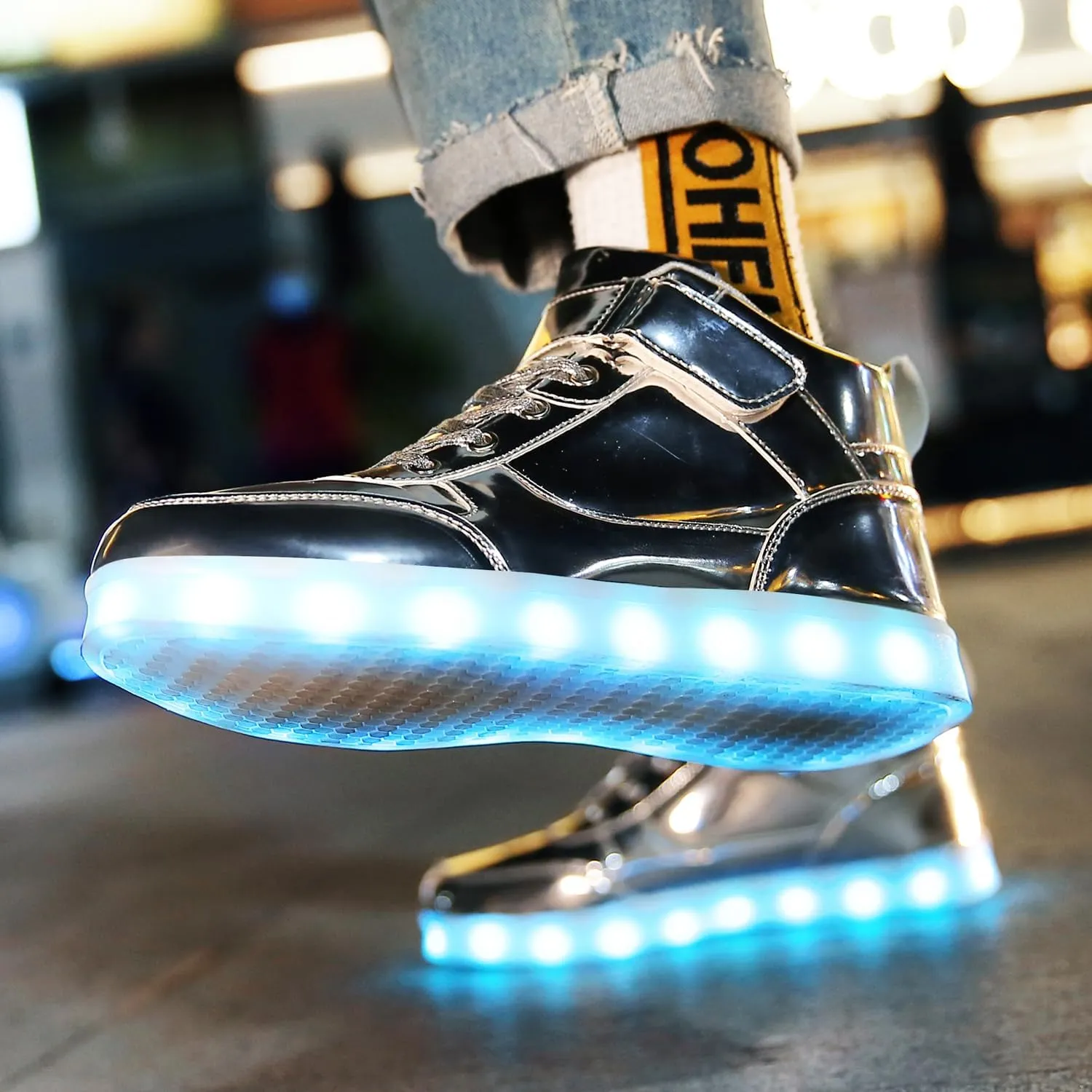 Kids Light up Shoes Led Shoes for Boys Girls USB Charging Flashing Trainers High Top Sneakers