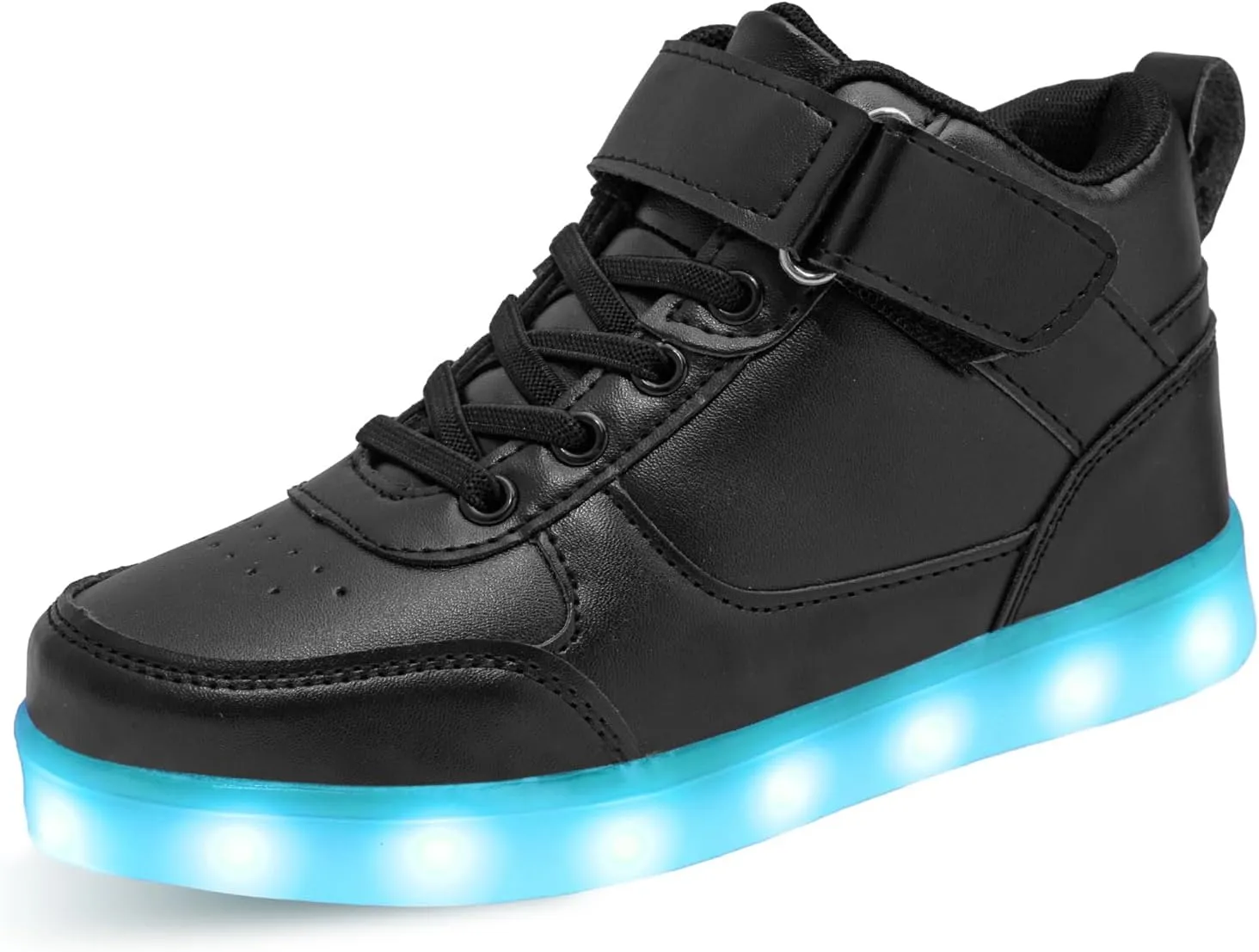 Kids Light Up Shoes LED Sneakers High Top USB Charging Flashing Trainers for Child Girls Boys
