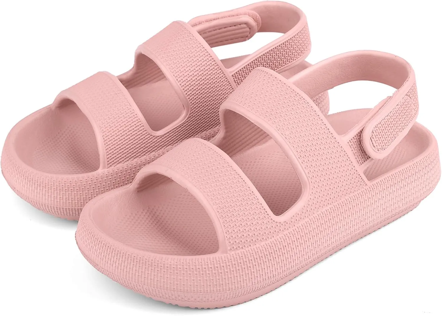 Kids Sandals Boys Girls Cloud Slide Sandals Open Toe Sports Sandals EVA Thick Sole Water Sandals with Hook and Loop Back Strap