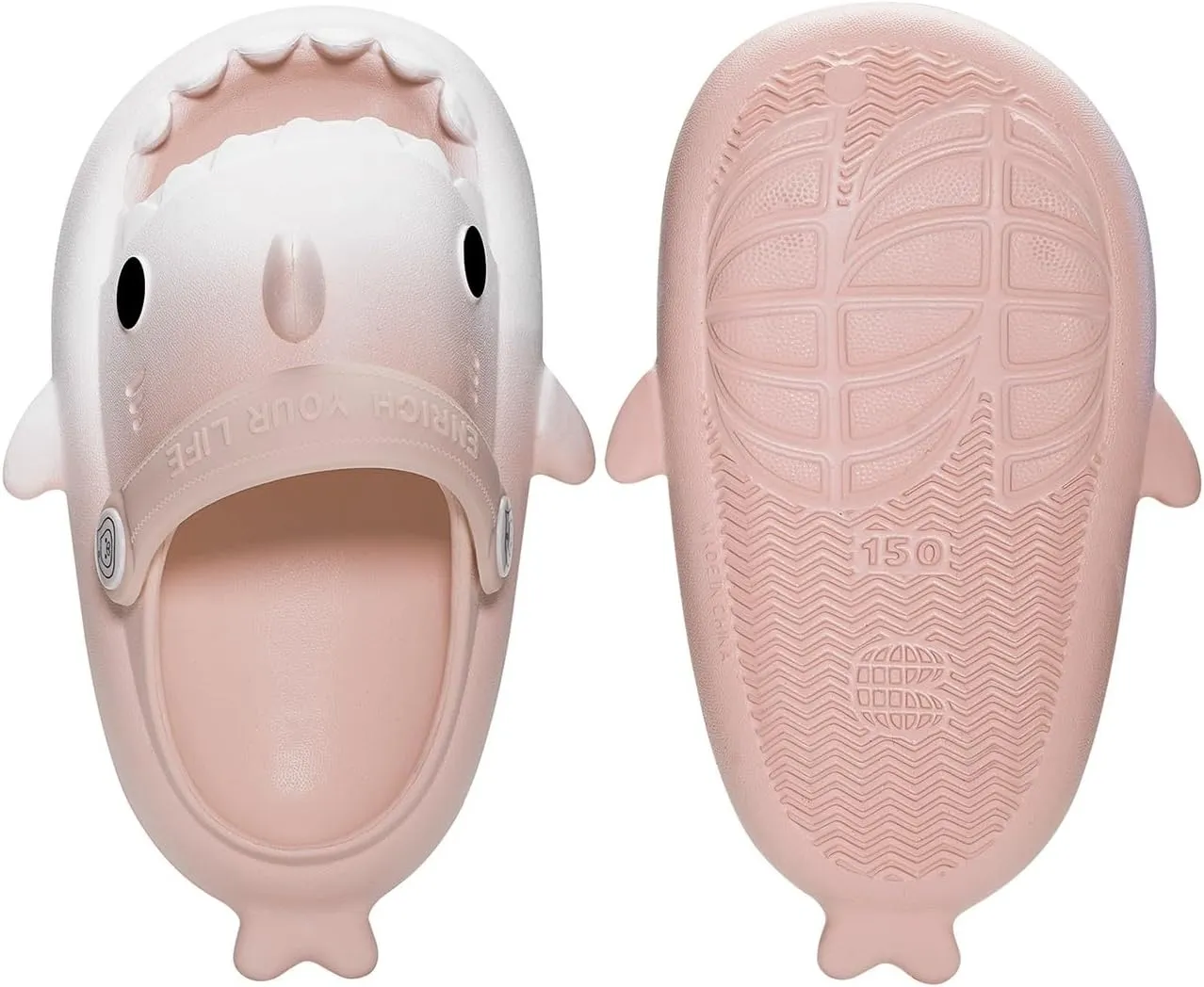 Kids Shark Slides Boys Girls Toddlers Cloud Shower Slippers Cute Cartoon Open Toe Sandals Cushioned Thick Sole Beach Pool Shoes