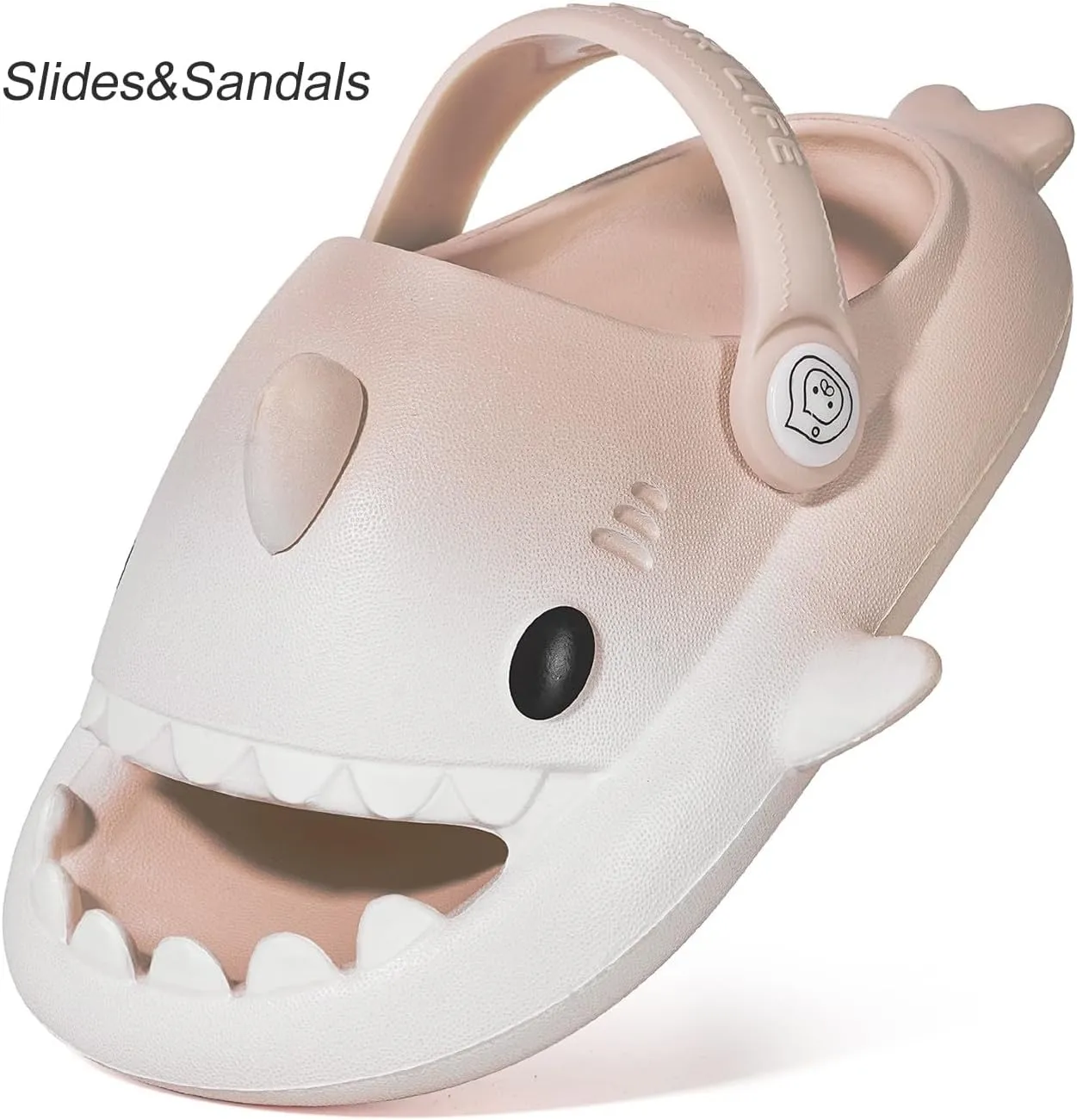 Kids Shark Slides Boys Girls Toddlers Cloud Shower Slippers Cute Cartoon Open Toe Sandals Cushioned Thick Sole Beach Pool Shoes