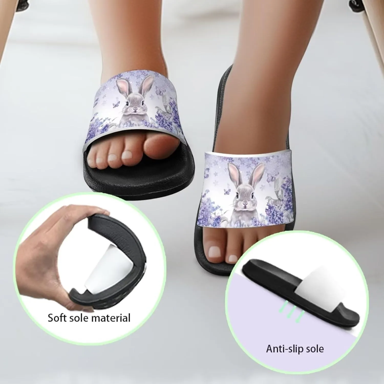 Kids Summer Sandals Cute Cartoon Slides for Girls & Boys Beach Pool House Shoes
