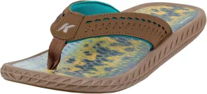 Korkers Fish Flip Sandals Bass w/Fixed Kling-On Deck Soles