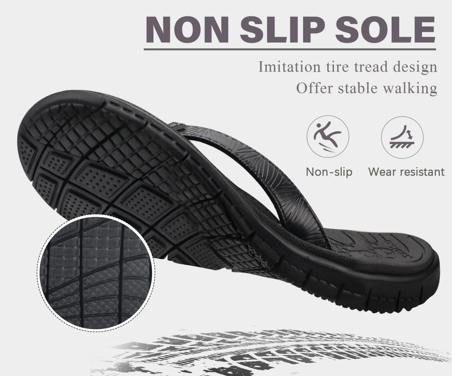 KuaiLu Comfortable Flip Flops for Women with Arch Support Summer Beach Walking Thong Sandals Slip On Indoor Outdoor