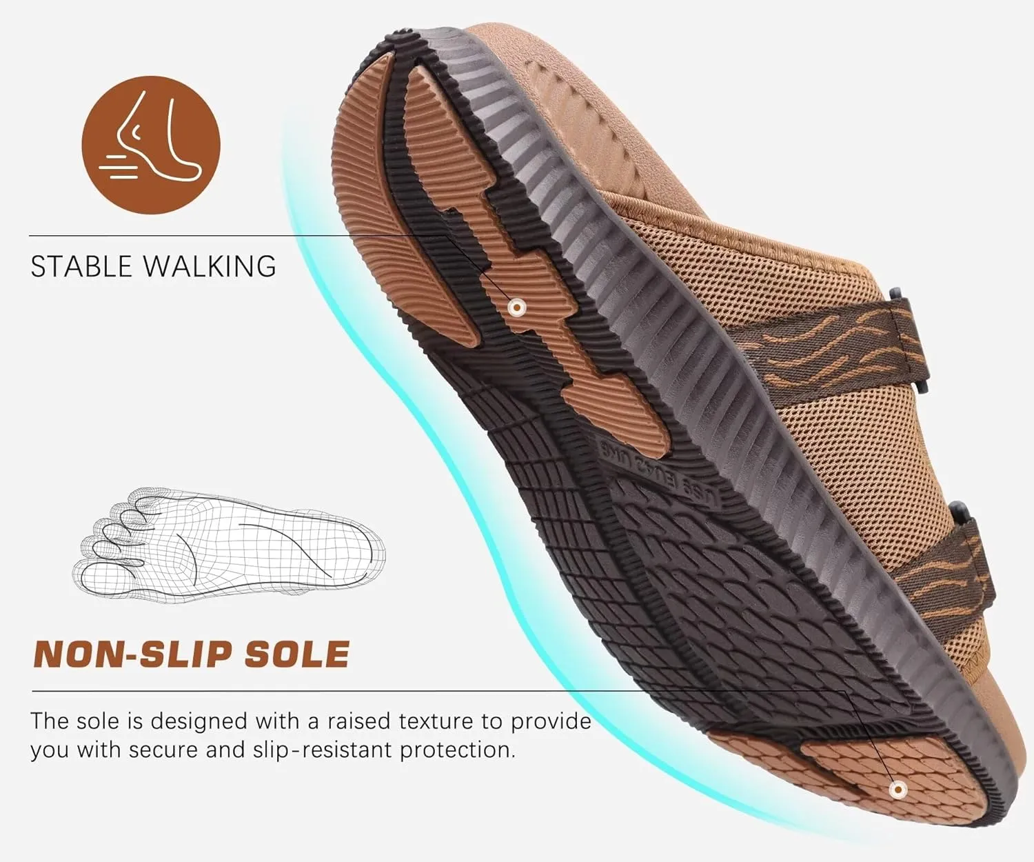 KuaiLu Mens Orthotic Sandals Athletic Thick Cushion Recovery Sport Slides Adjustable Strap Open Toe Walking Sandles With Comfortable Plantar Fasciitis Arch Support