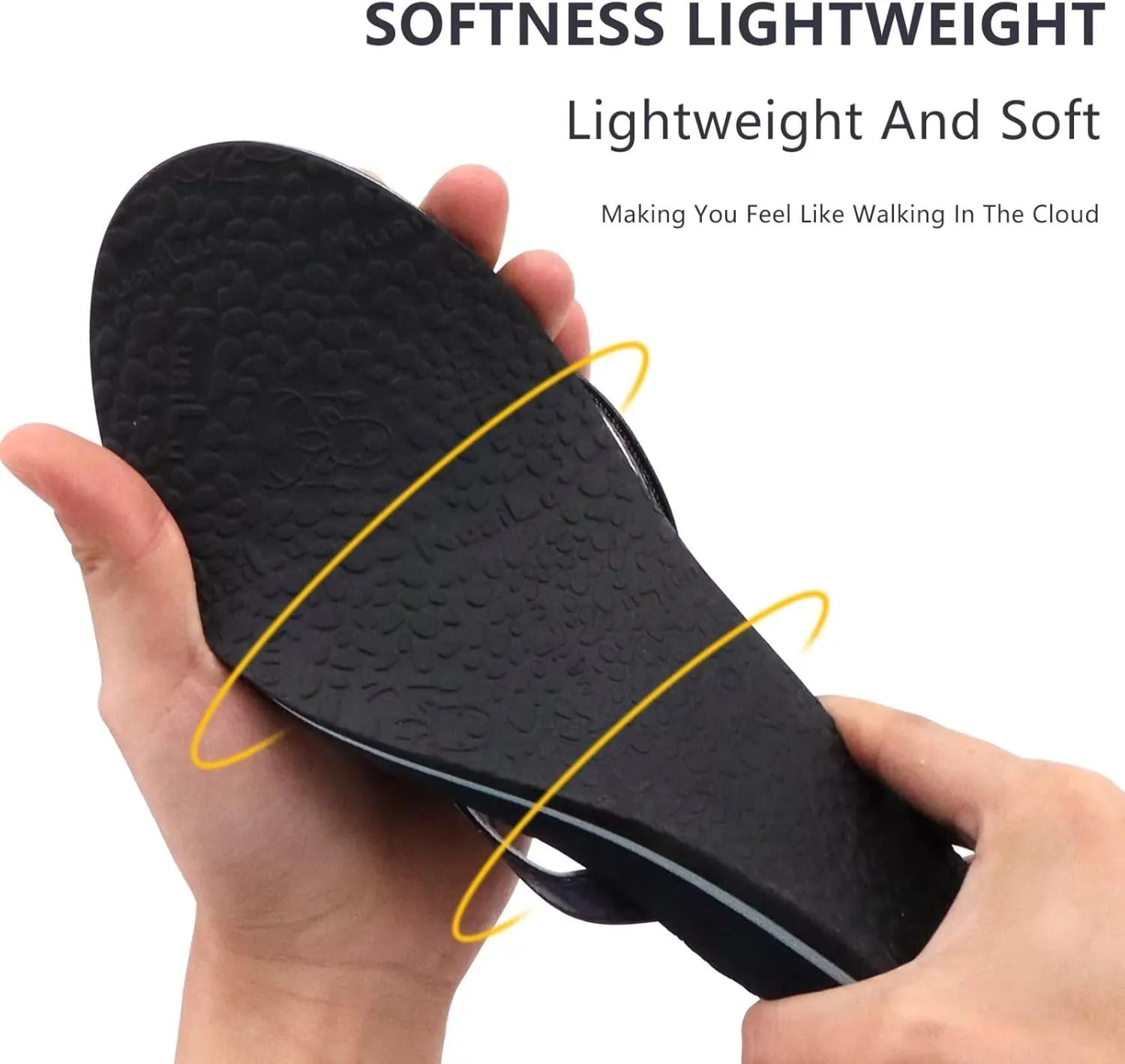 KuaiLu Womens Fashion Flip Flops Ladies Lightweight Summer Beach Yoga Mat Thong Sandals with Comfortable Arch Support
