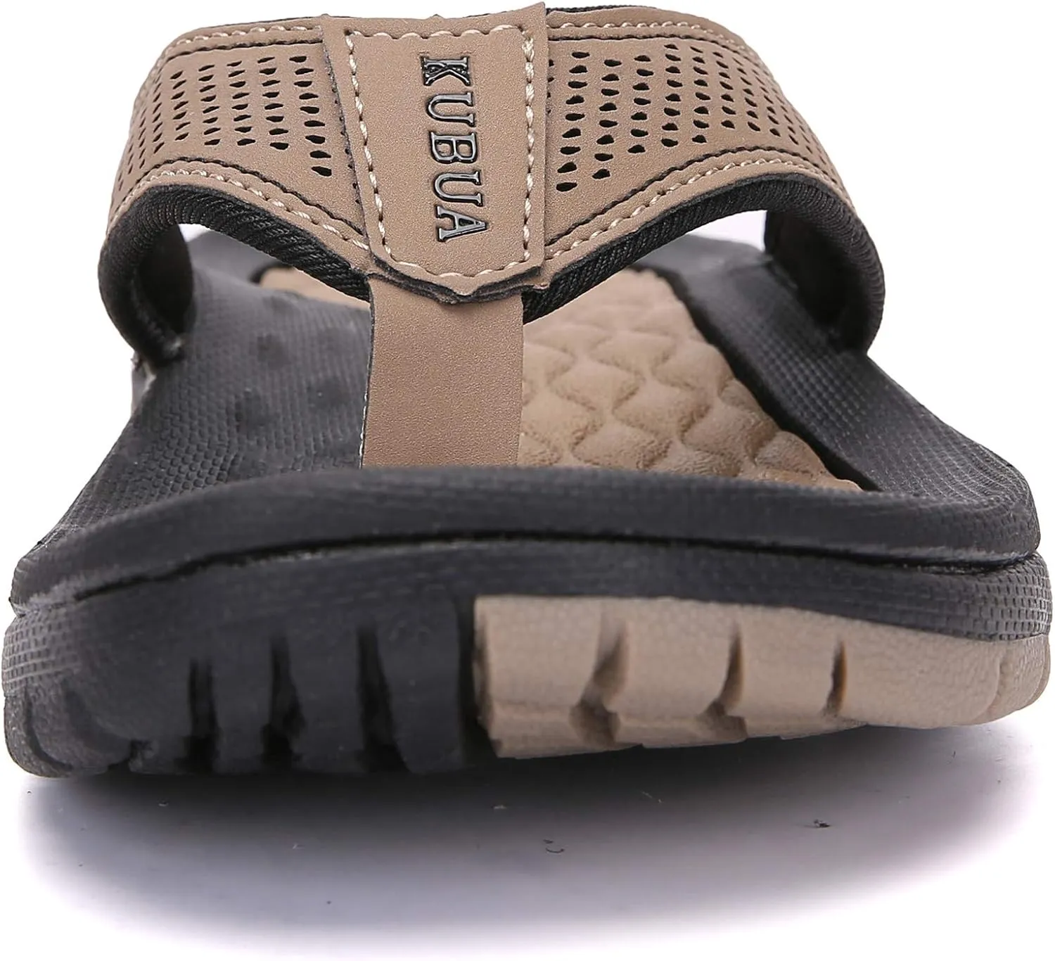 KUBUA Men's Beach Flip-Flops Water Sandals Outdoor Athletic Thong Sandal Slippers