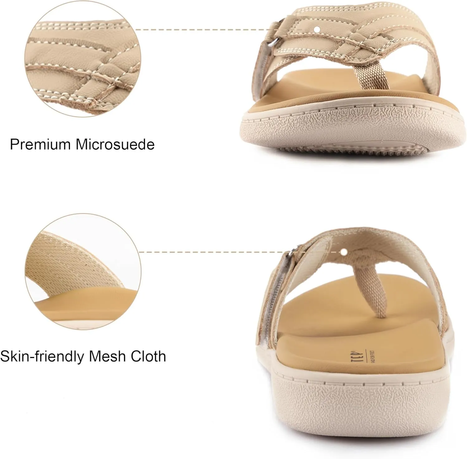 LazyStep Women's Orthotic Slide Sandals, Lightweight Flip Flops, Athletic Slip On with Arch Support
