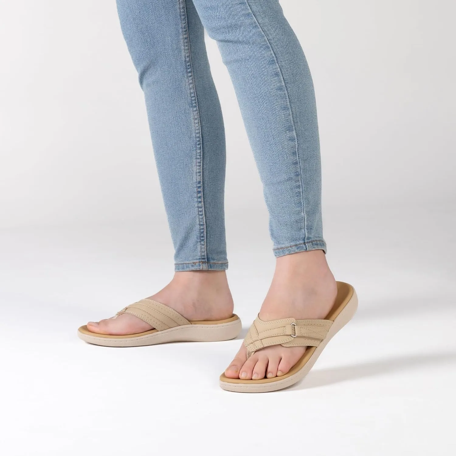 LazyStep Women's Orthotic Slide Sandals, Lightweight Flip Flops, Athletic Slip On with Arch Support