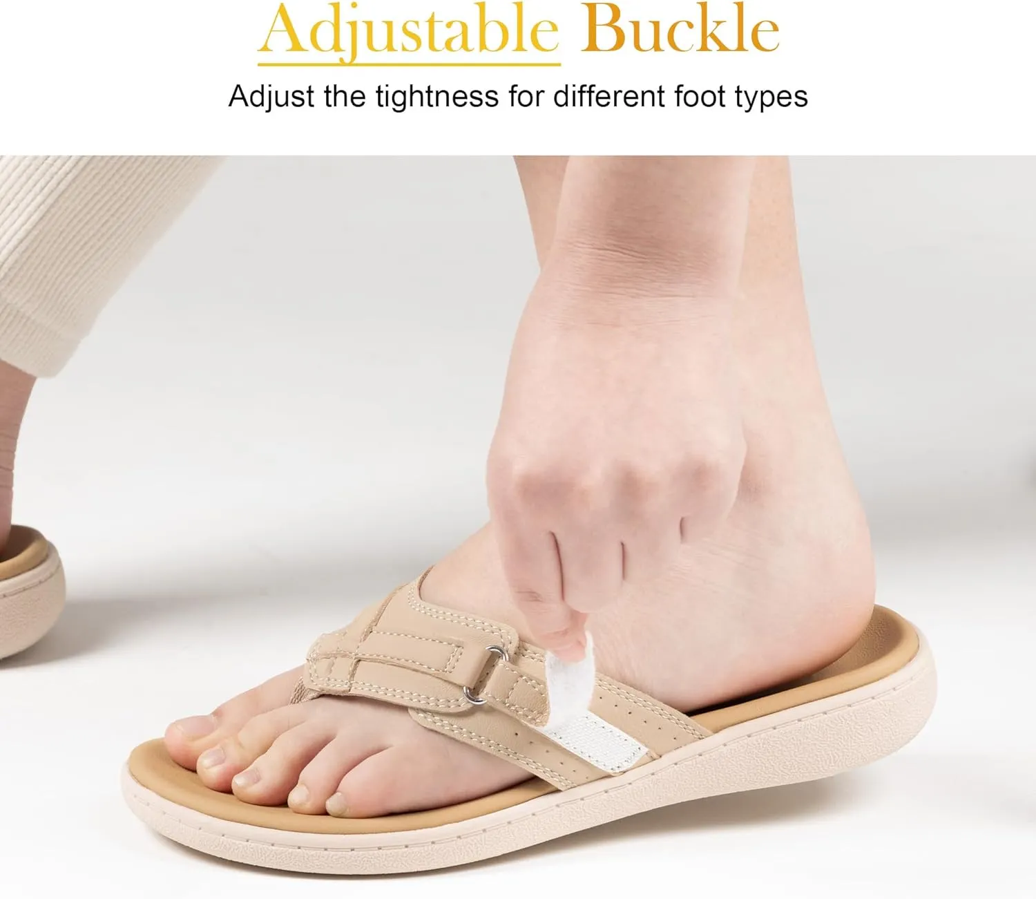 LazyStep Women's Orthotic Slide Sandals, Lightweight Flip Flops, Athletic Slip On with Arch Support