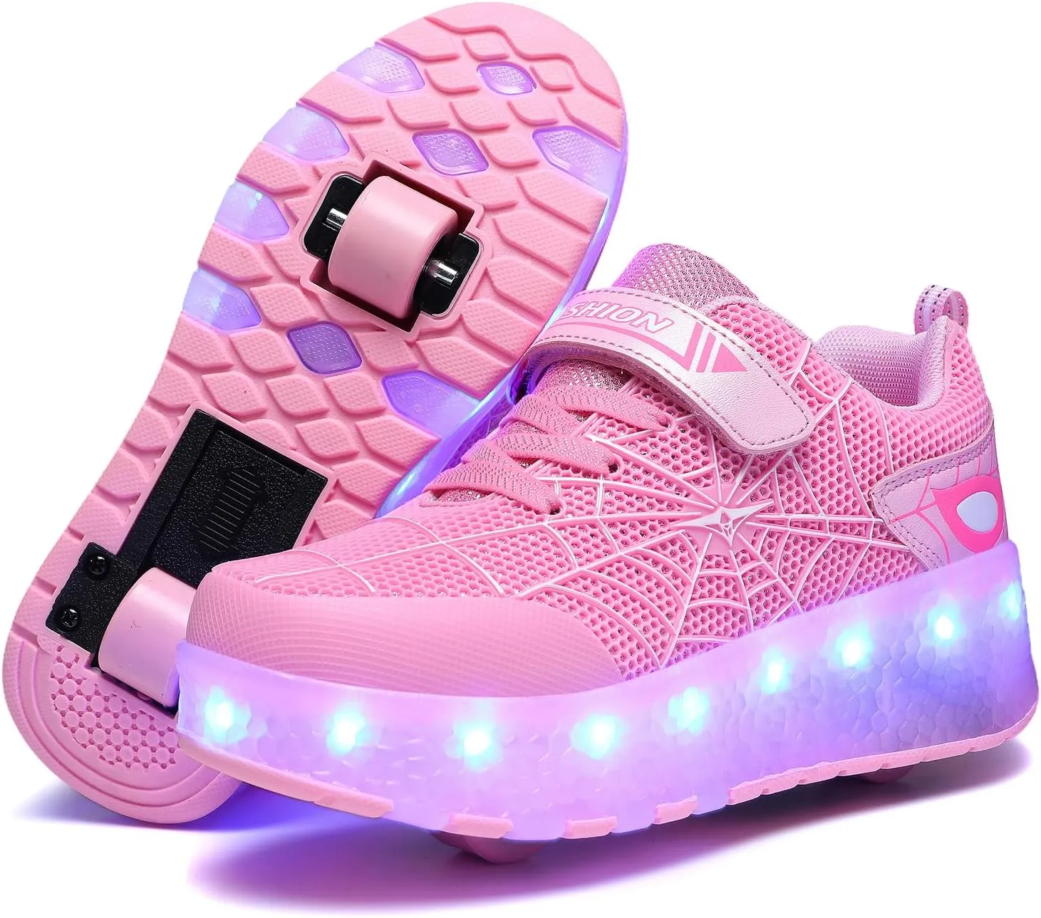 LED Light-Up Kids Roller Sneakers - Boys & Girls Adjustable Roller Shoes for Sports, Birthday, Christmas & Performance Gifts