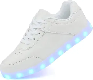 LED Unisex Light Up Shoes High Top Luminous Flashing USB Charging Lace Up Couples Sneakers for Women Men