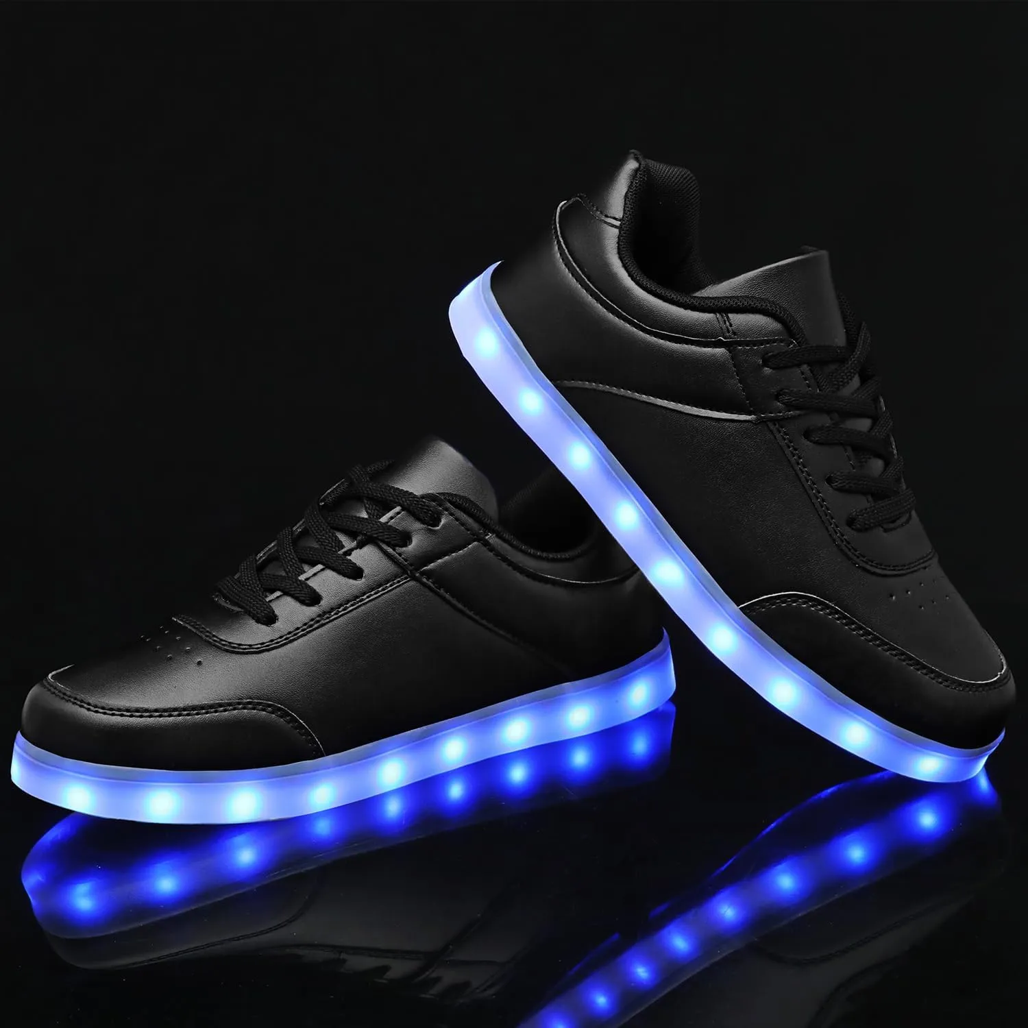 LED Unisex Light Up Shoes High Top Luminous Flashing USB Charging Lace Up Couples Sneakers for Women Men