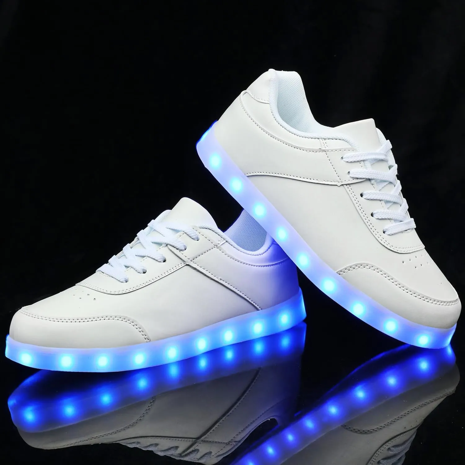 LED Unisex Light Up Shoes High Top Luminous Flashing USB Charging Lace Up Couples Sneakers for Women Men