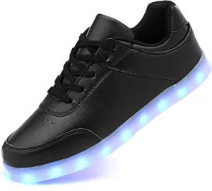 LED Unisex Light Up Shoes High Top Luminous Flashing USB Charging Lace Up Couples Sneakers for Women Men