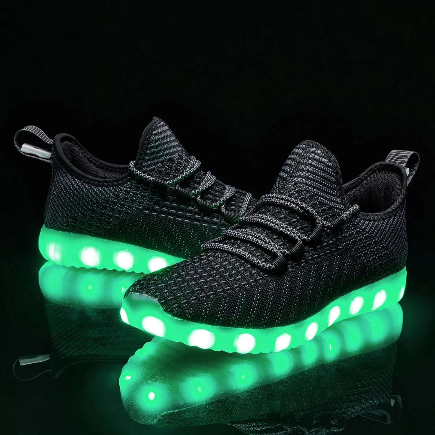 Light Up Shoes for Women Men, Unisex USB Charging LED Shoes Adult Halloween Mesh Upper Glowing Luminous Trainers Dancing Flashing Sneakers
