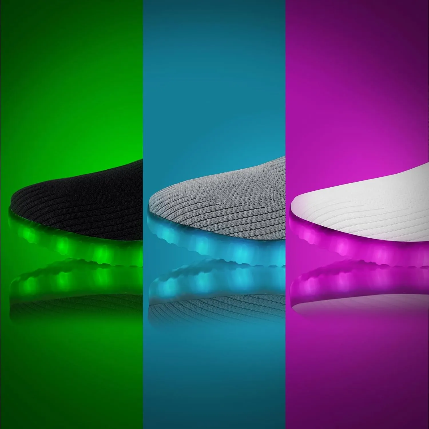 Light Up Shoes for Women Men USB Charging Unisex LED Shoes Halloween Flashing Dancing Sneakers with Mesh Uppers Black