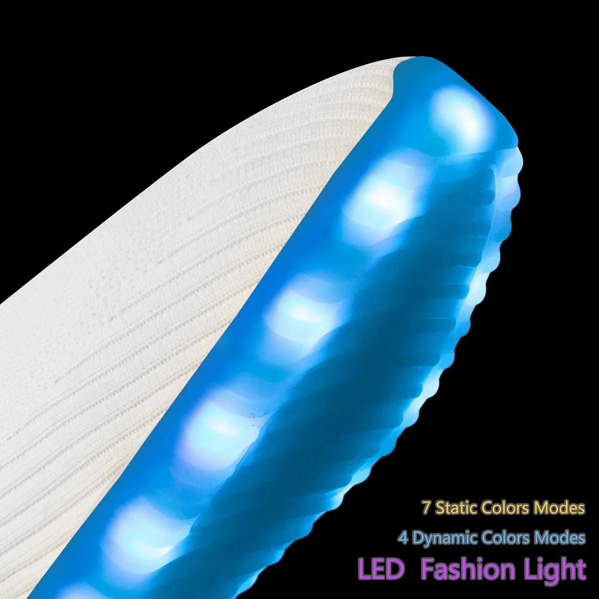 Light Up Shoes for Women Men USB Charging Unisex LED Shoes Halloween Flashing Dancing Sneakers with Mesh Uppers Black