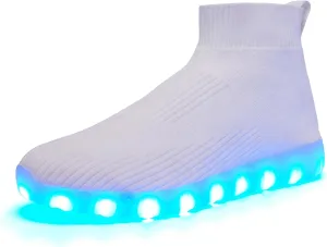 Light Up Shoes for Women Men USB Charging Unisex LED Shoes Halloween Flashing Dancing Sneakers with Mesh Uppers Black