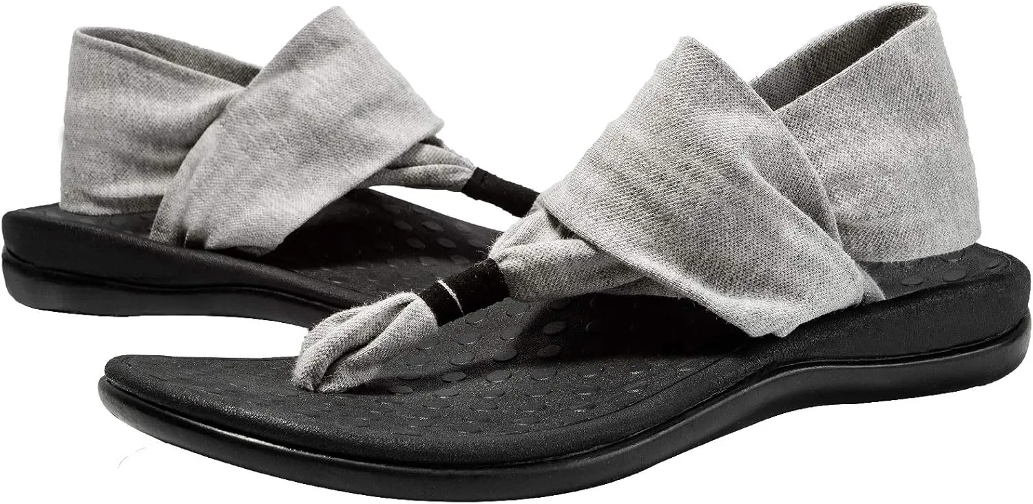 LLSOARSS Women's Plantar Fasciitis Feet Yoga Sling Sandal Arch Supports Orthotics Flip Flops Relieve Flat Feet, High Arch, Foot Pain