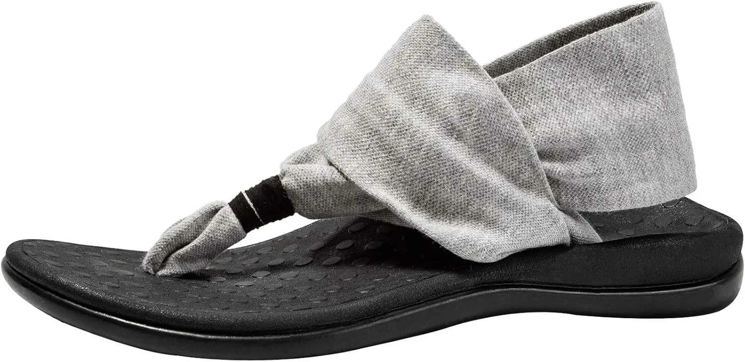 LLSOARSS Women's Plantar Fasciitis Feet Yoga Sling Sandal Arch Supports Orthotics Flip Flops Relieve Flat Feet, High Arch, Foot Pain