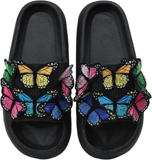 LNERIP Evil Eye Cloud Slippers Women Men Pillow Sliders Light and Soft Flip Flop Bathroom Garden Platform Sandals Super Massage House Slides Indoor Outdoor