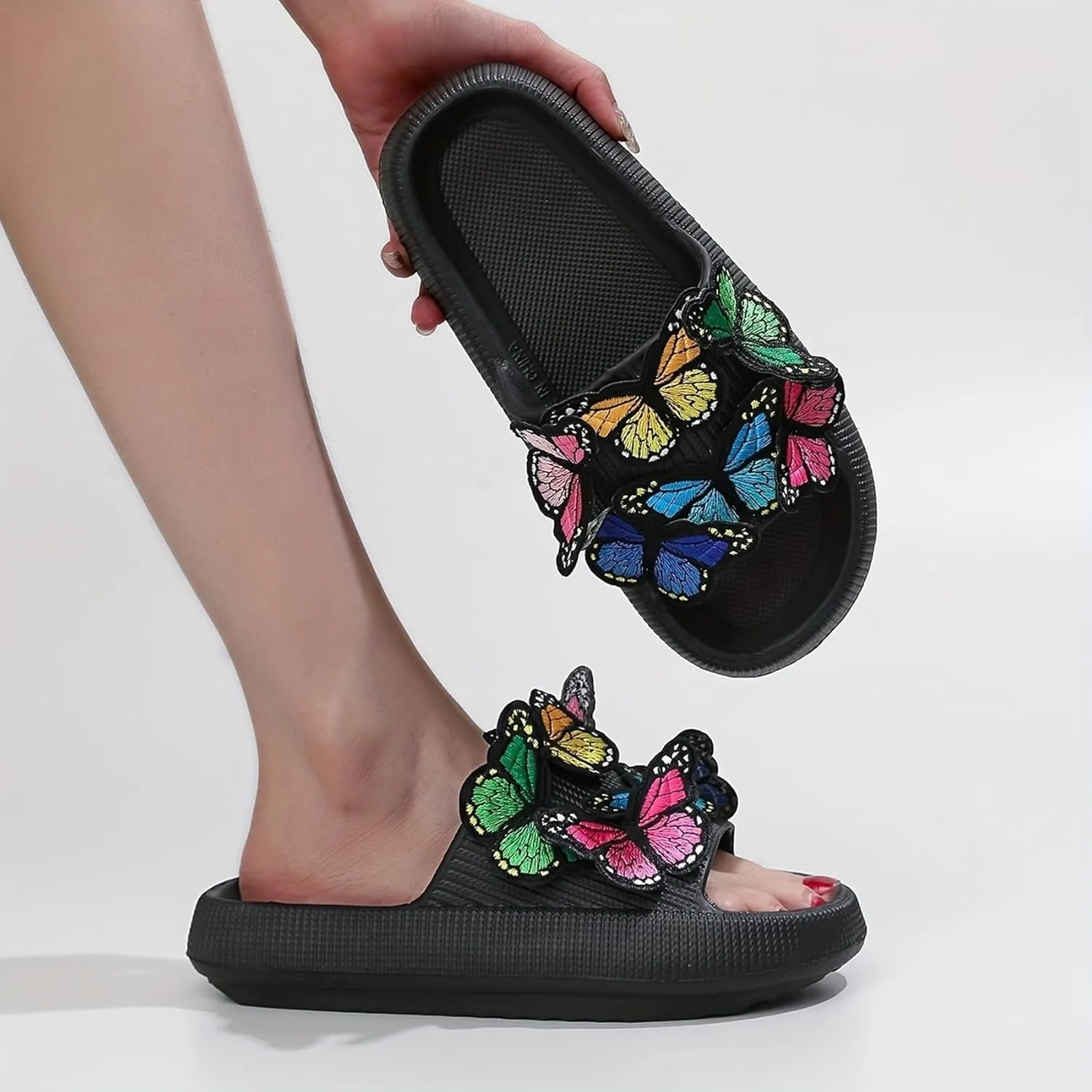 LNERIP Evil Eye Cloud Slippers Women Men Pillow Sliders Light and Soft Flip Flop Bathroom Garden Platform Sandals Super Massage House Slides Indoor Outdoor