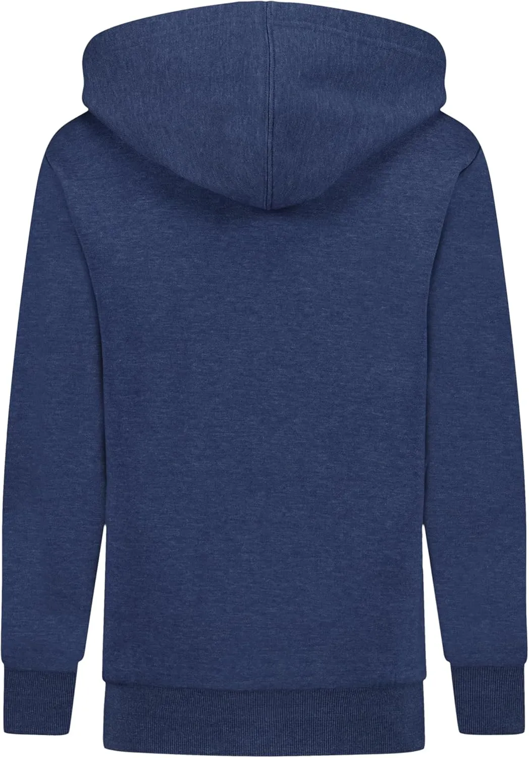 Lucky Brand Boys' Long Sleeve Fleece Full Zip Hoodie, Comfortable, Relaxed Fit with Front Pockets