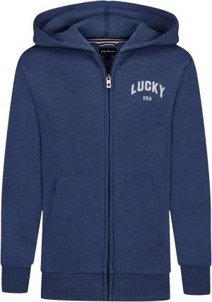 Lucky Brand Boys' Long Sleeve Fleece Full Zip Hoodie, Comfortable, Relaxed Fit with Front Pockets
