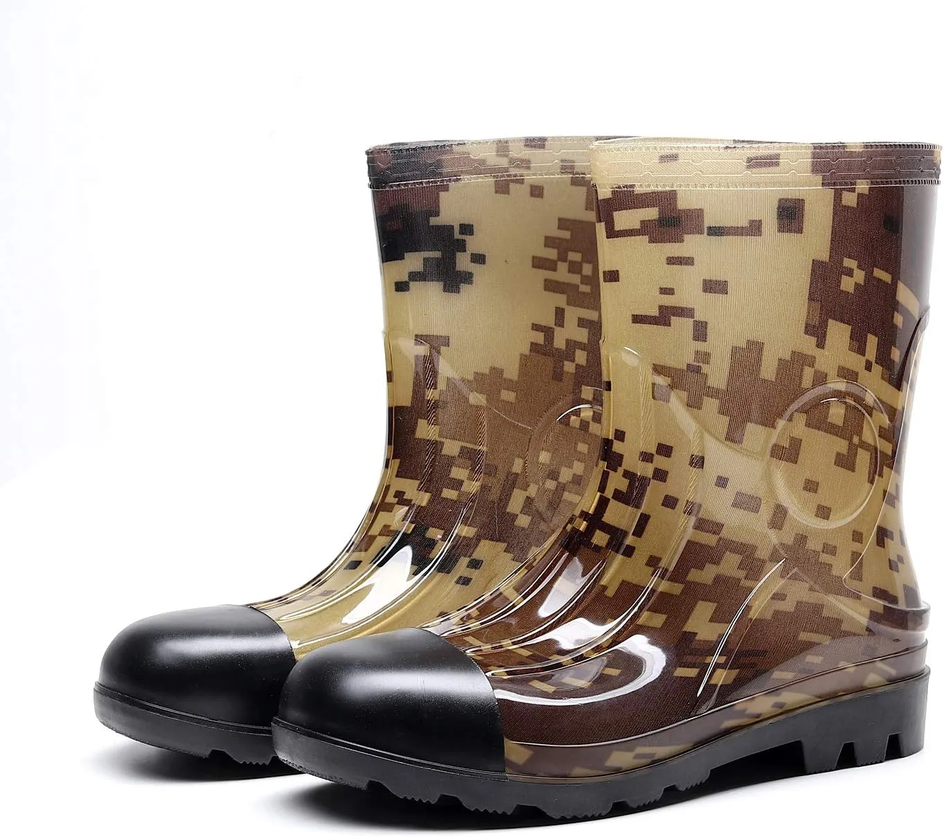 Man Knee High Rubber Rainboots Camo Waterproof Rubber Boots for Garden Man Rain Footwear Size