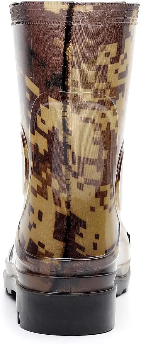 Man Knee High Rubber Rainboots Camo Waterproof Rubber Boots for Garden Man Rain Footwear Size