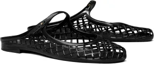 Mary Jane Jelly Mesh Hollow Flat Sandals for Women Closed Round Toe Ankle Strap Jellies Sandals Casual Summer Beach Jelly Flat Shoes