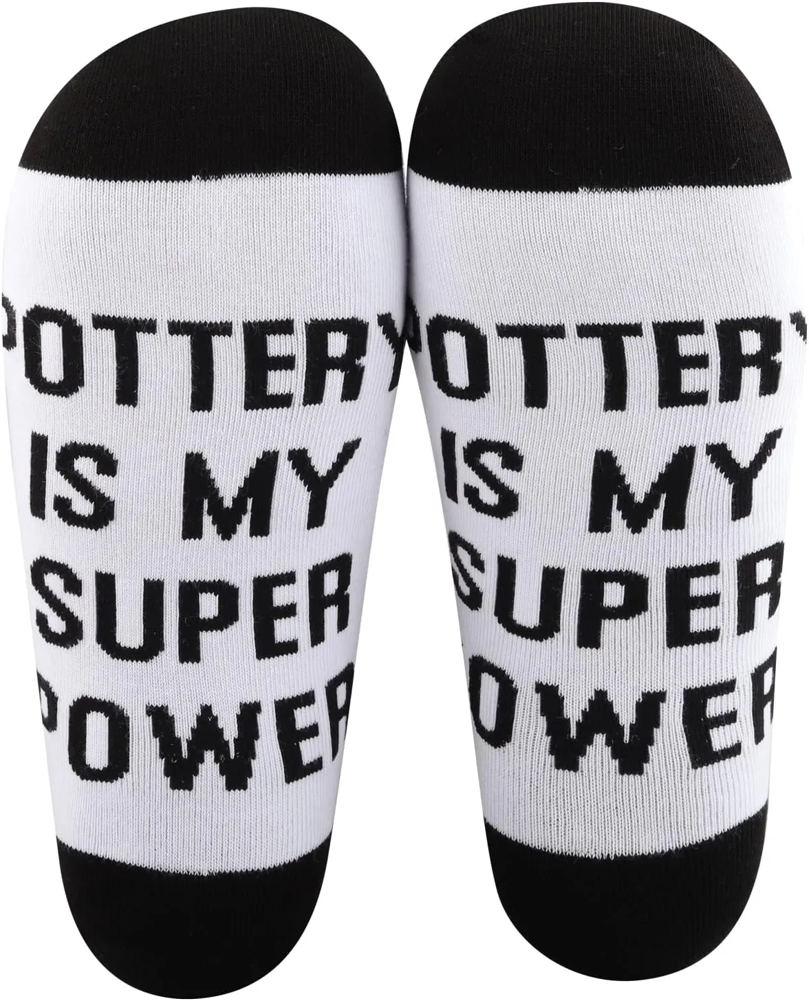 MBMSO Ceramic Pottery Gifts Socks 2 Pairs Pottery is My Super Power Socks Pottery Artist Gift for Pottery Lover Ceramic Socks