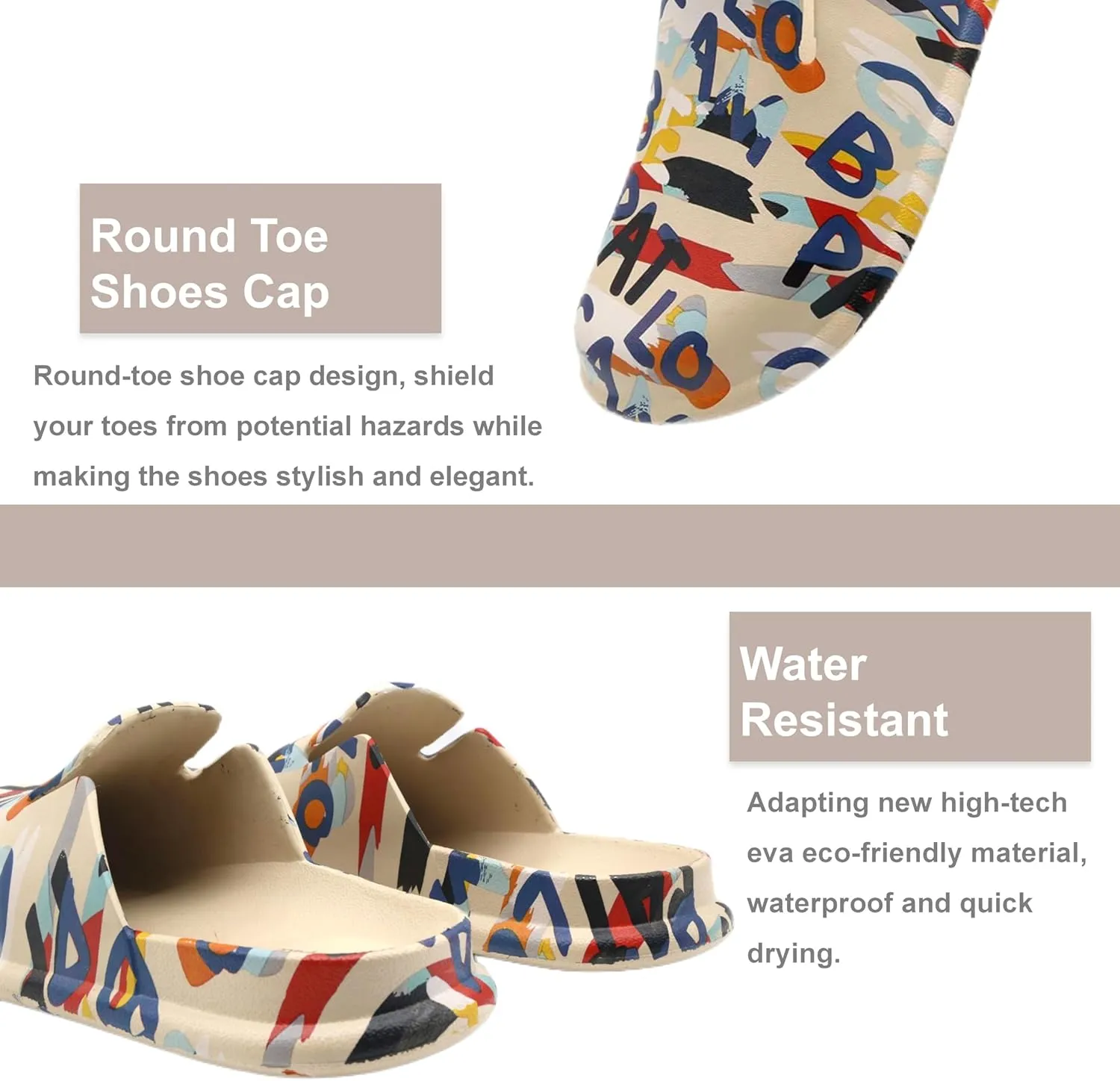 Meetinspace Women Men Unisex EVA Clogs Dupes Wide Round Toe Mules Lightweight Comfortable House Slipper Couples Slip On Shoes