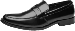 Men's British-Style -Pedal Loafers Business Formal Men's Leather Shoes Breathable Comfortable Soft Sole Suitable for Wedding Driving